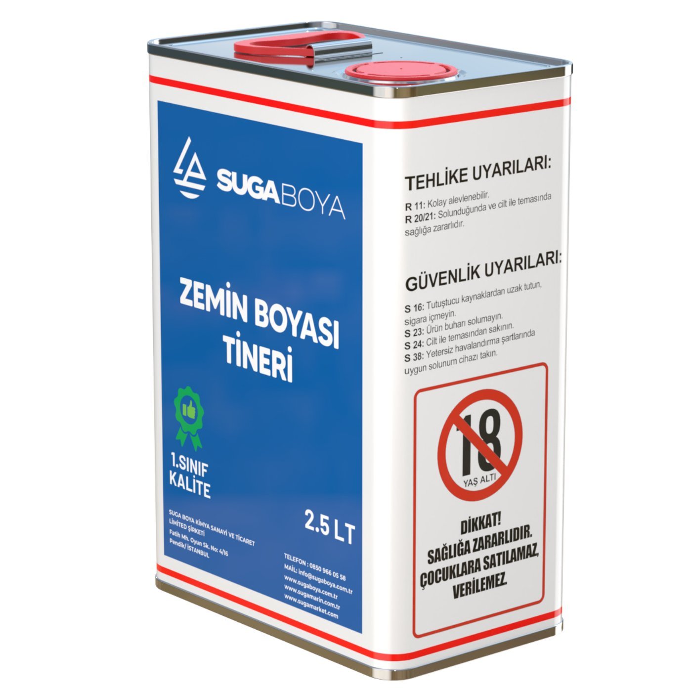 Suga Zemin Boyası Tineri 2,5 lt