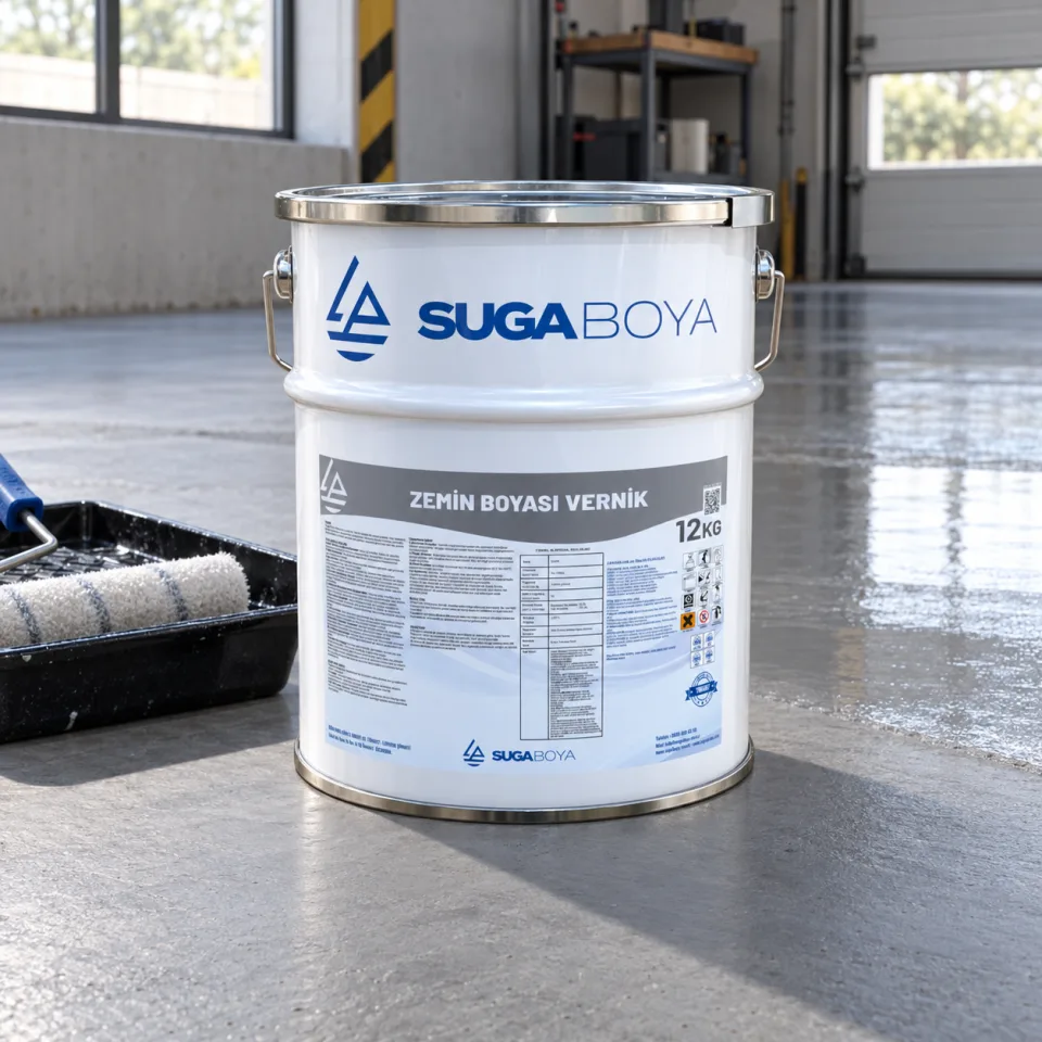 Suga Zemin Boyası Vernik Şeffaf 12 kg — uygulama fotoğrafı