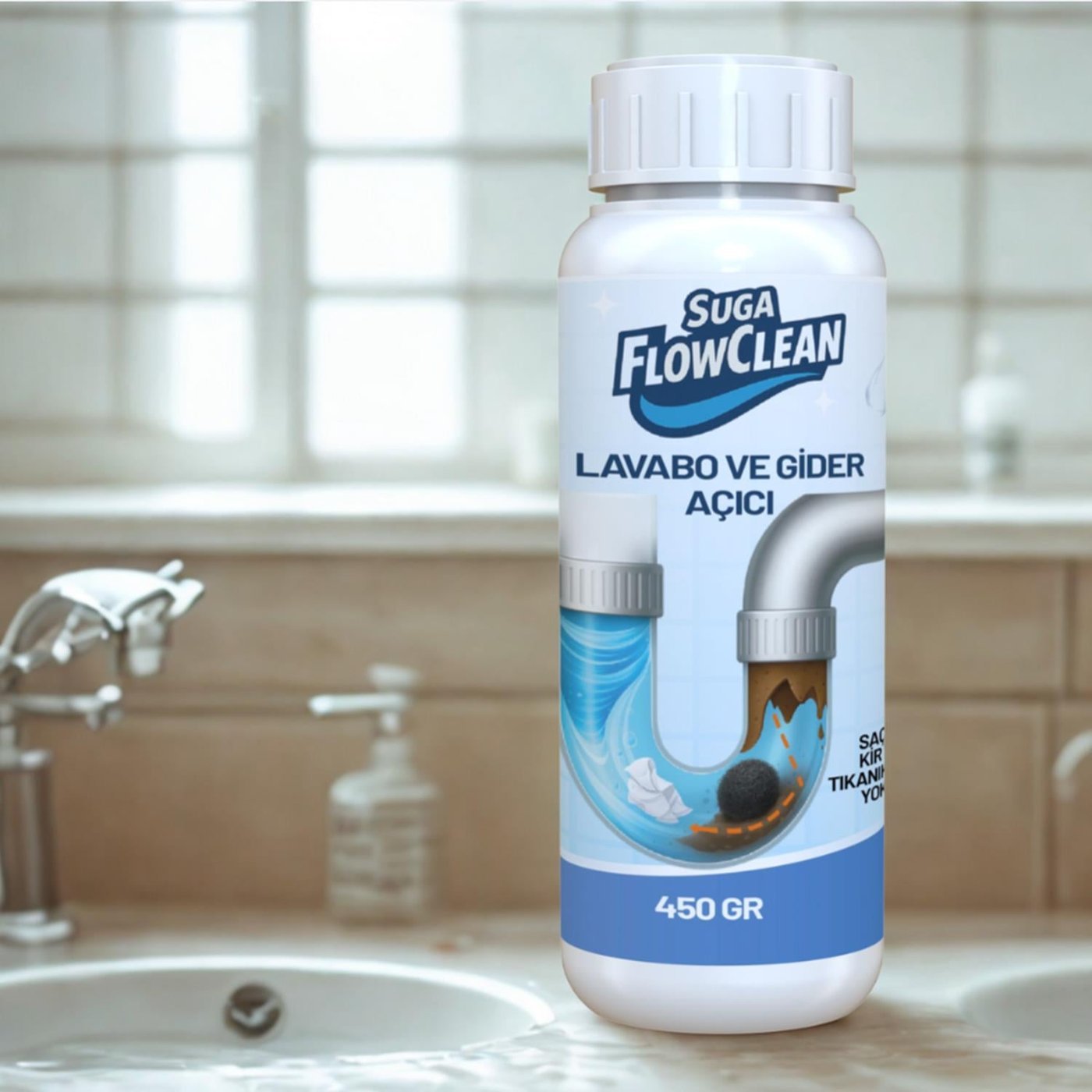 Suga Lavabo Gider Açıcı (Flowclean Toz Açıcı) 450 gr