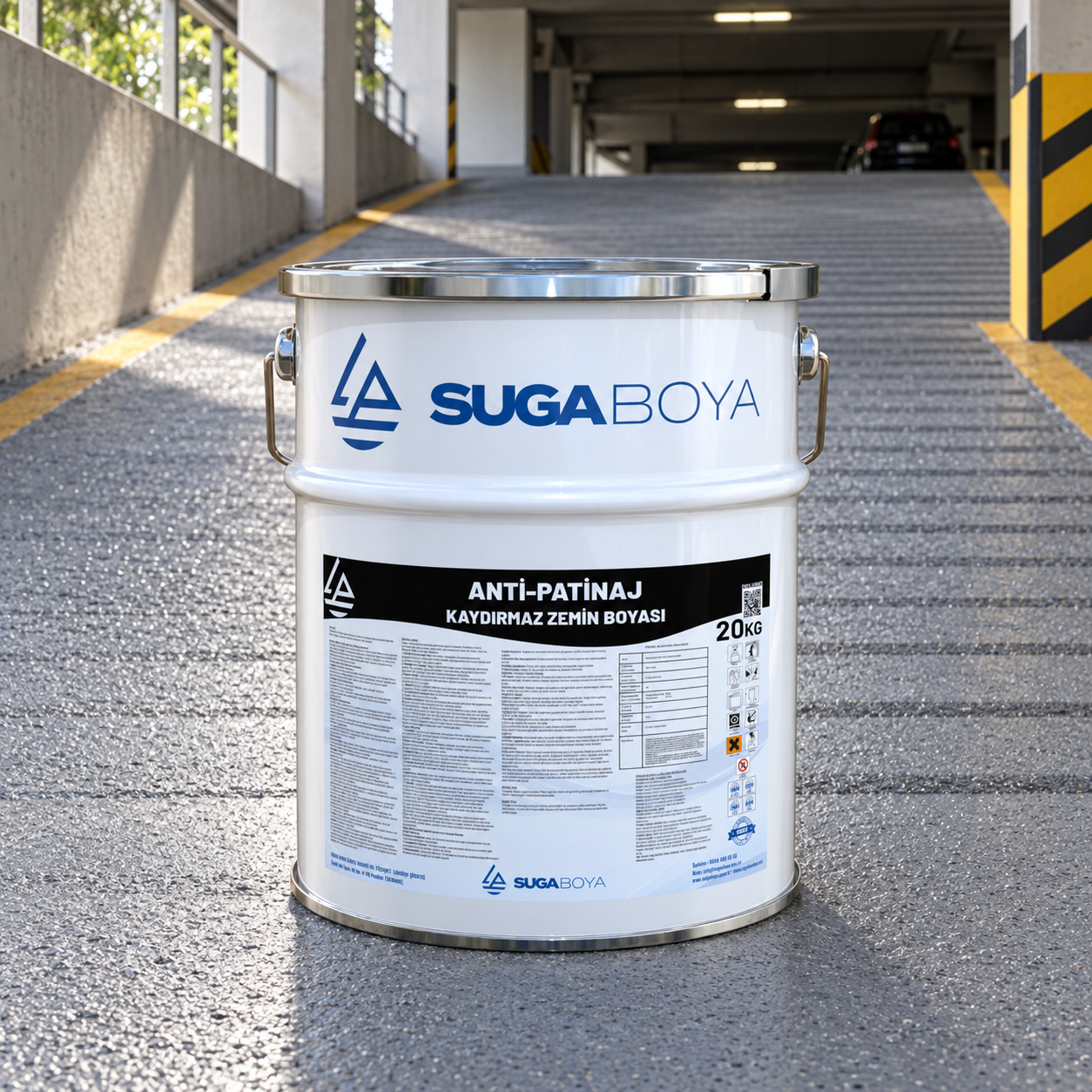 Suga Anti-patinaj Kaydırmaz Zemin Boyası 20 kg — uygulama fotoğrafı