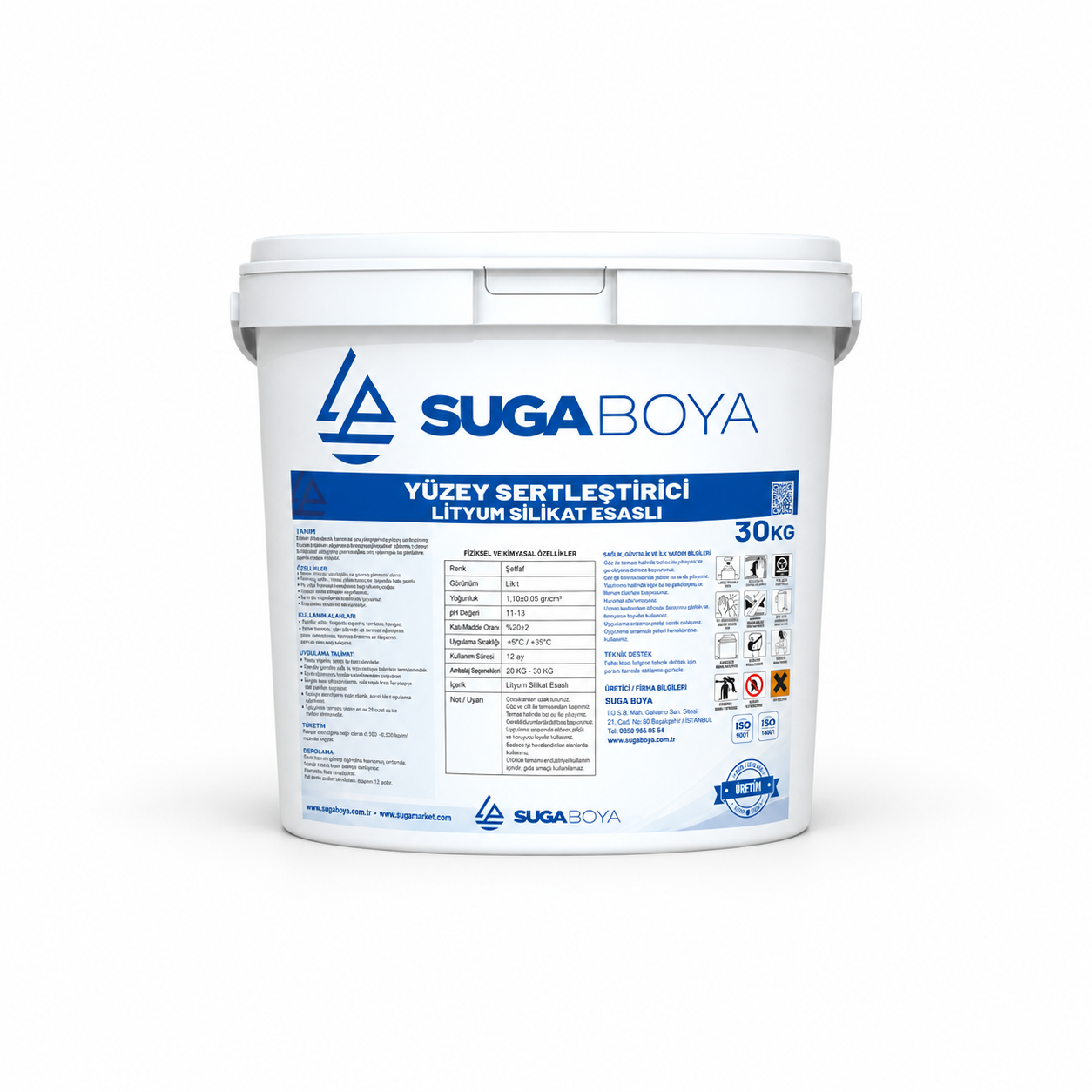 Suga Yüzey Sertleştirici Lityum Silikat Esaslı 30 kg — Ürün ambalajı