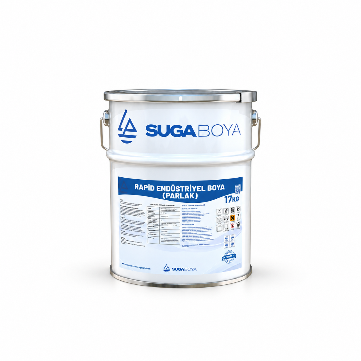 Suga Rapid Endüstriyel Boya Parlak 17 kg — Ürün ambalajı