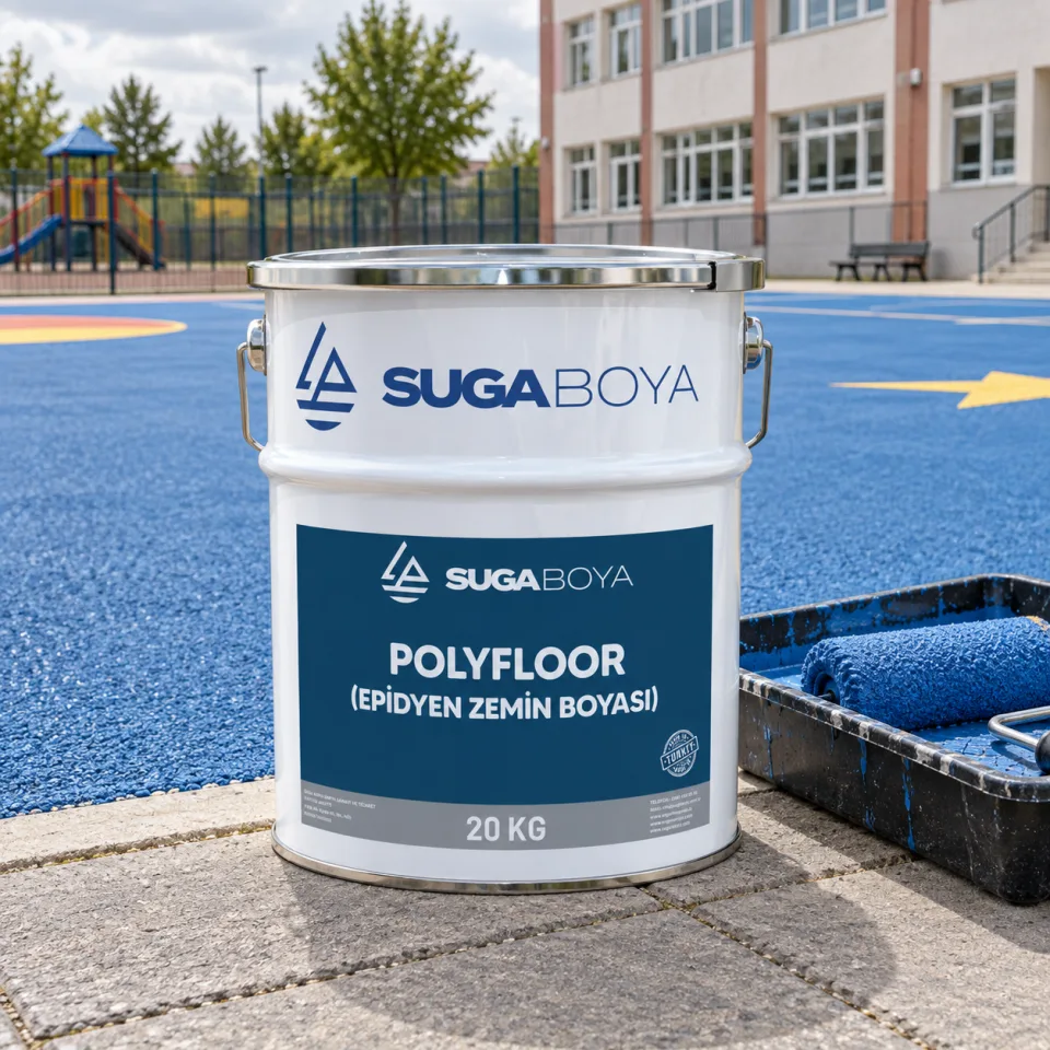 Suga Polyfloor (EPDM Zemin Boyası) 20 kg — uygulama fotoğrafı