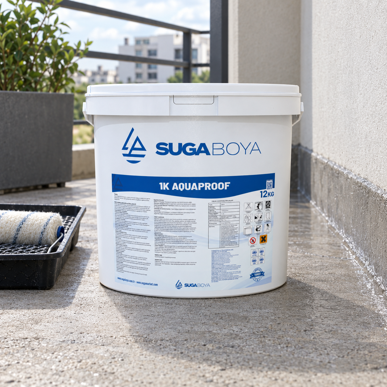 Suga Aquaproof 1K 12 kg — uygulama fotoğrafı
