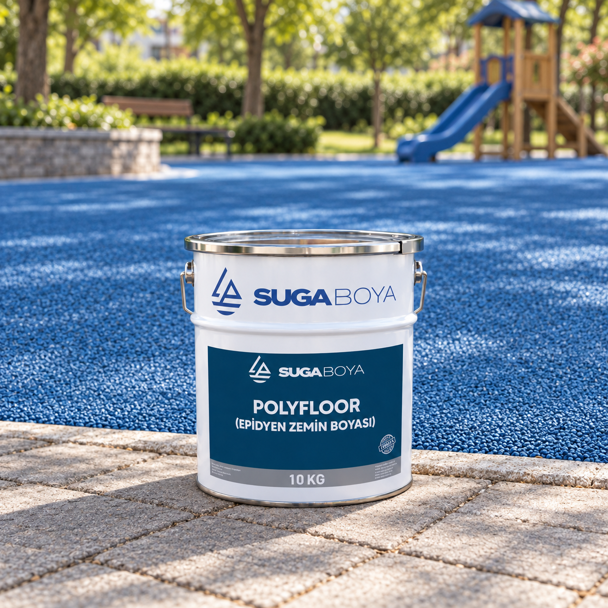 Suga Polyfloor (EPDM Zemin Boyası) 10 kg — uygulama fotoğrafı