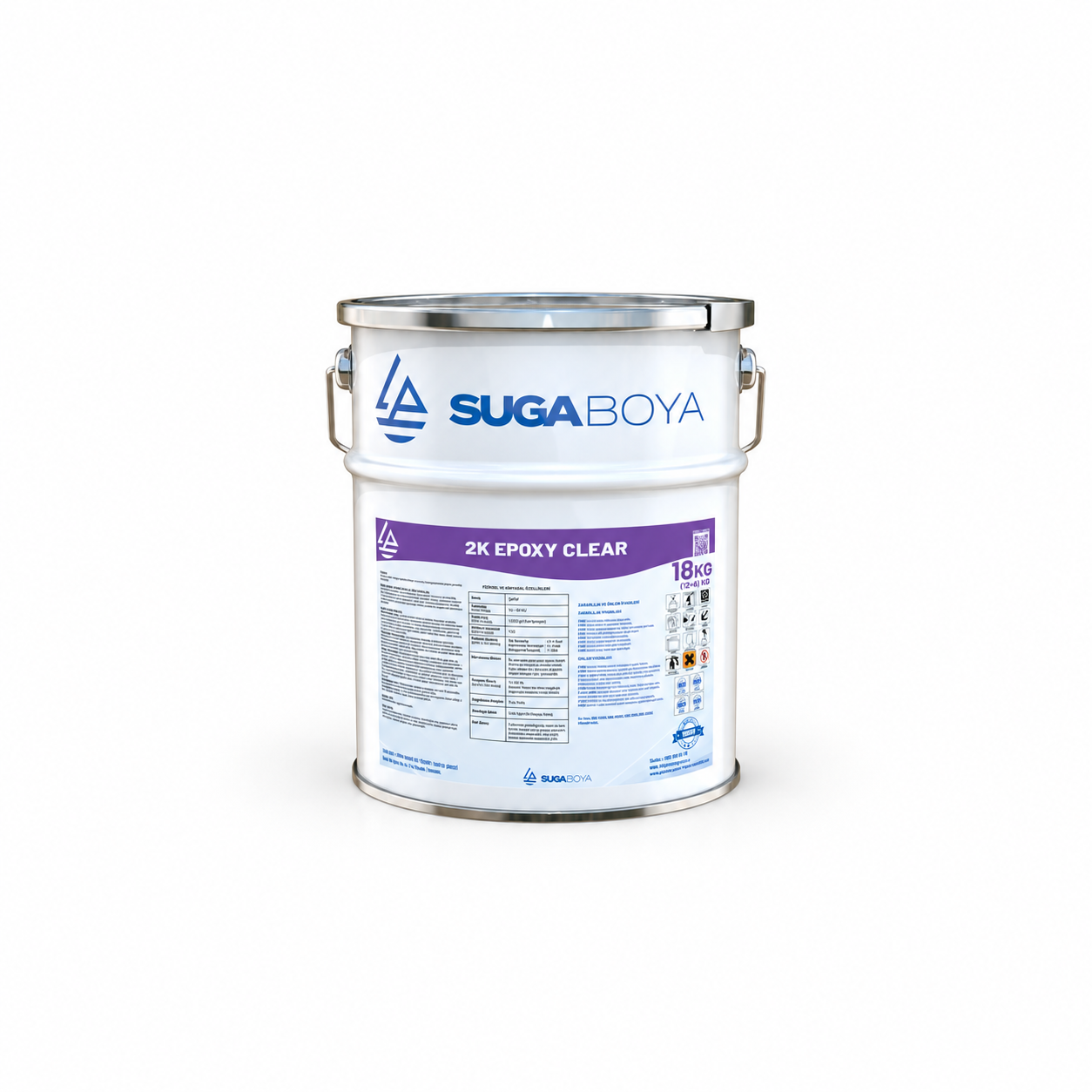 Suga Epoxy Clear 2K (12+6) 18 kg — Ürün ambalajı