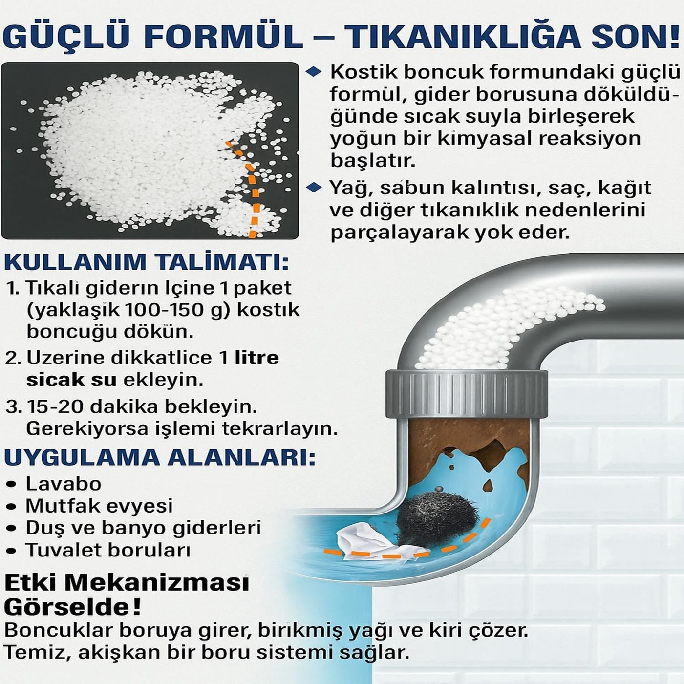 Suga Lavabo Gider Açıcı (flowclean Toz Açıcı) 450 gr