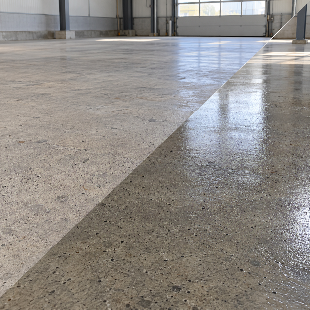 Suga Solventsiz Epoksi Astar (12+6) 18 kg — Temsili öncesi ve sonrası