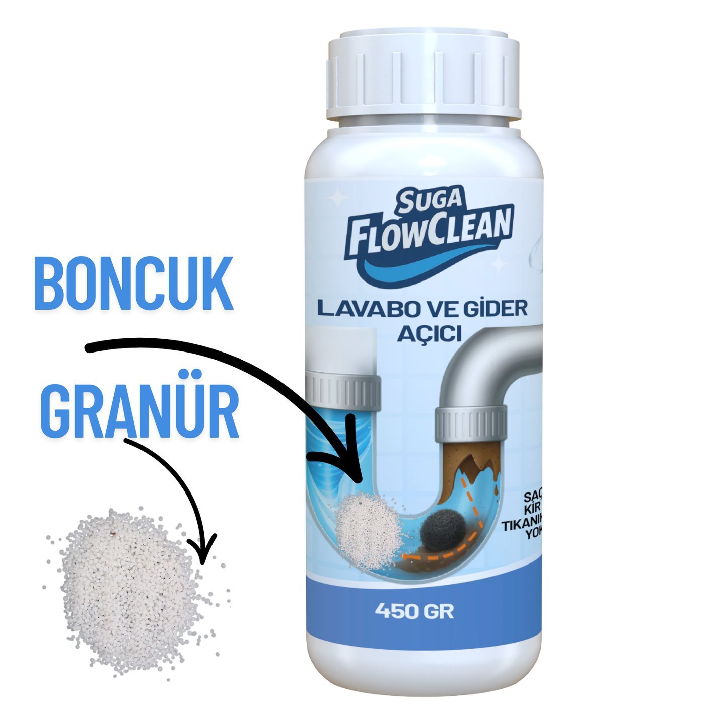 Suga Lavabo Gider Açıcı (flowclean Toz Açıcı) 450 gr