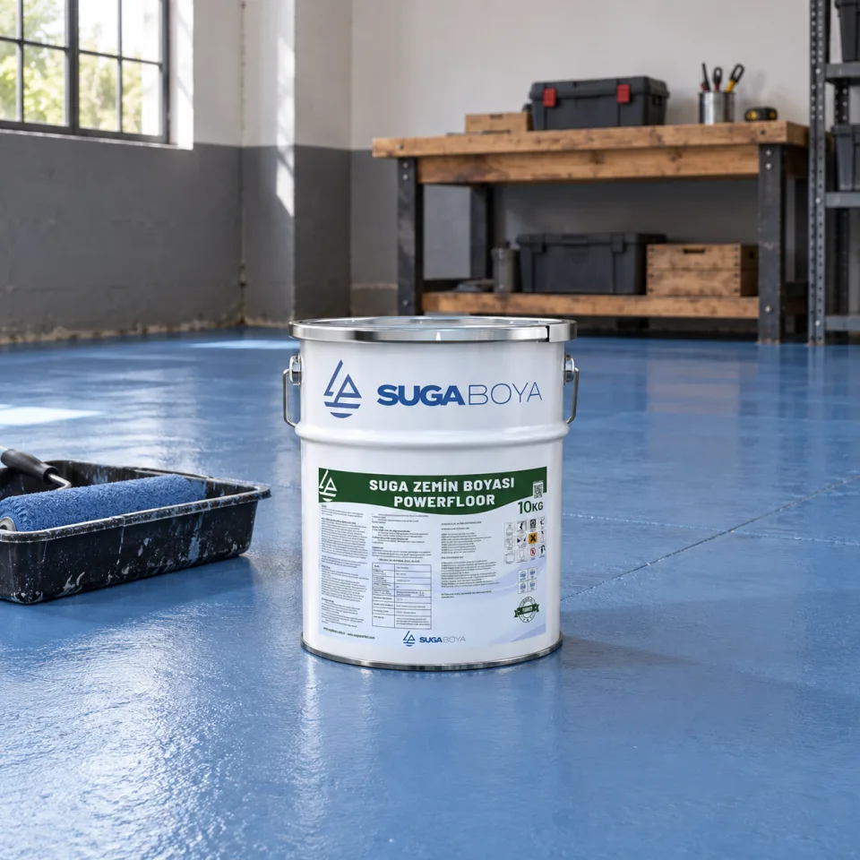 Suga Powerfloor Zemin Boyası 10 kg — uygulama fotoğrafı