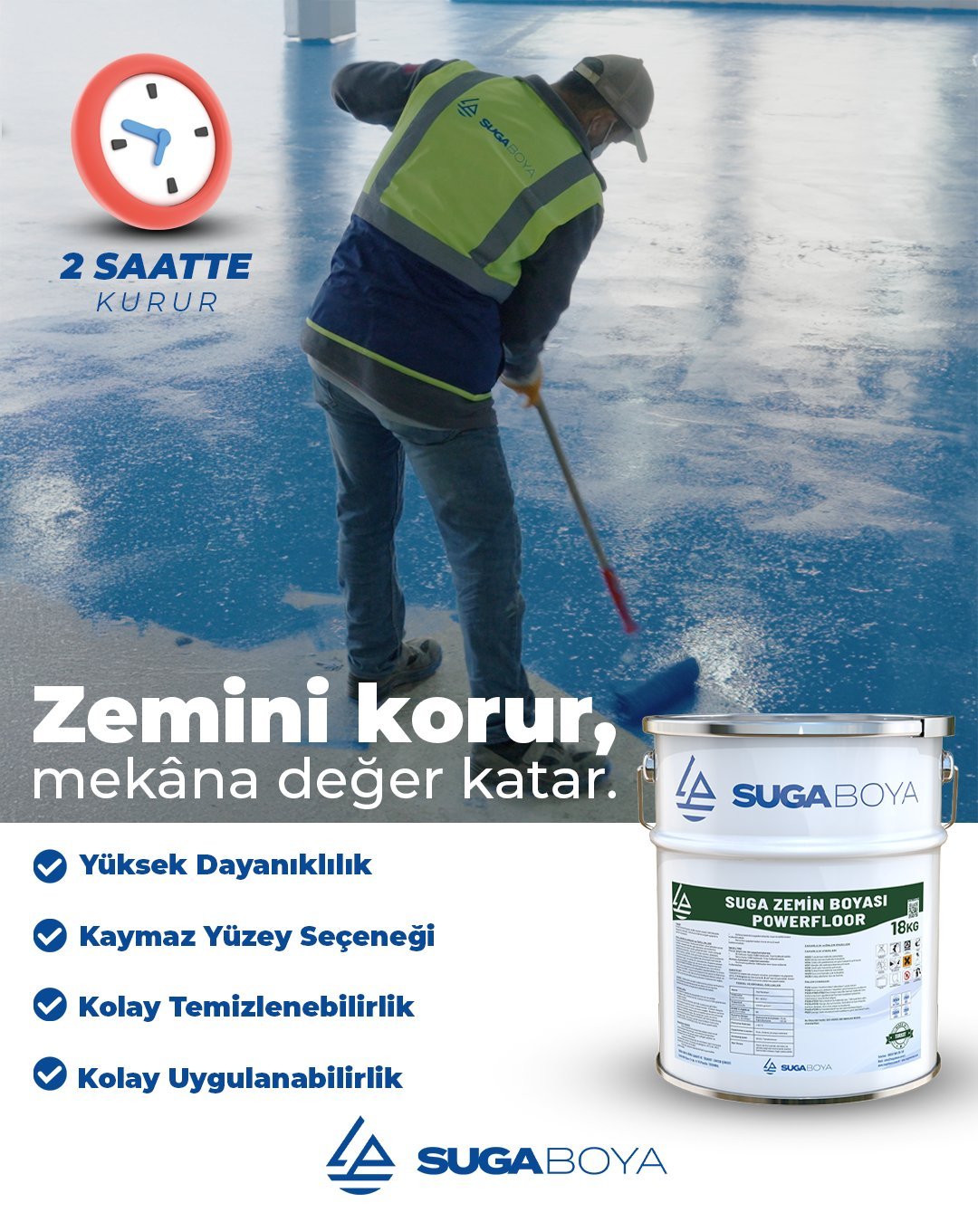 Suga Powerfloor Zemin Boyası 5 kg