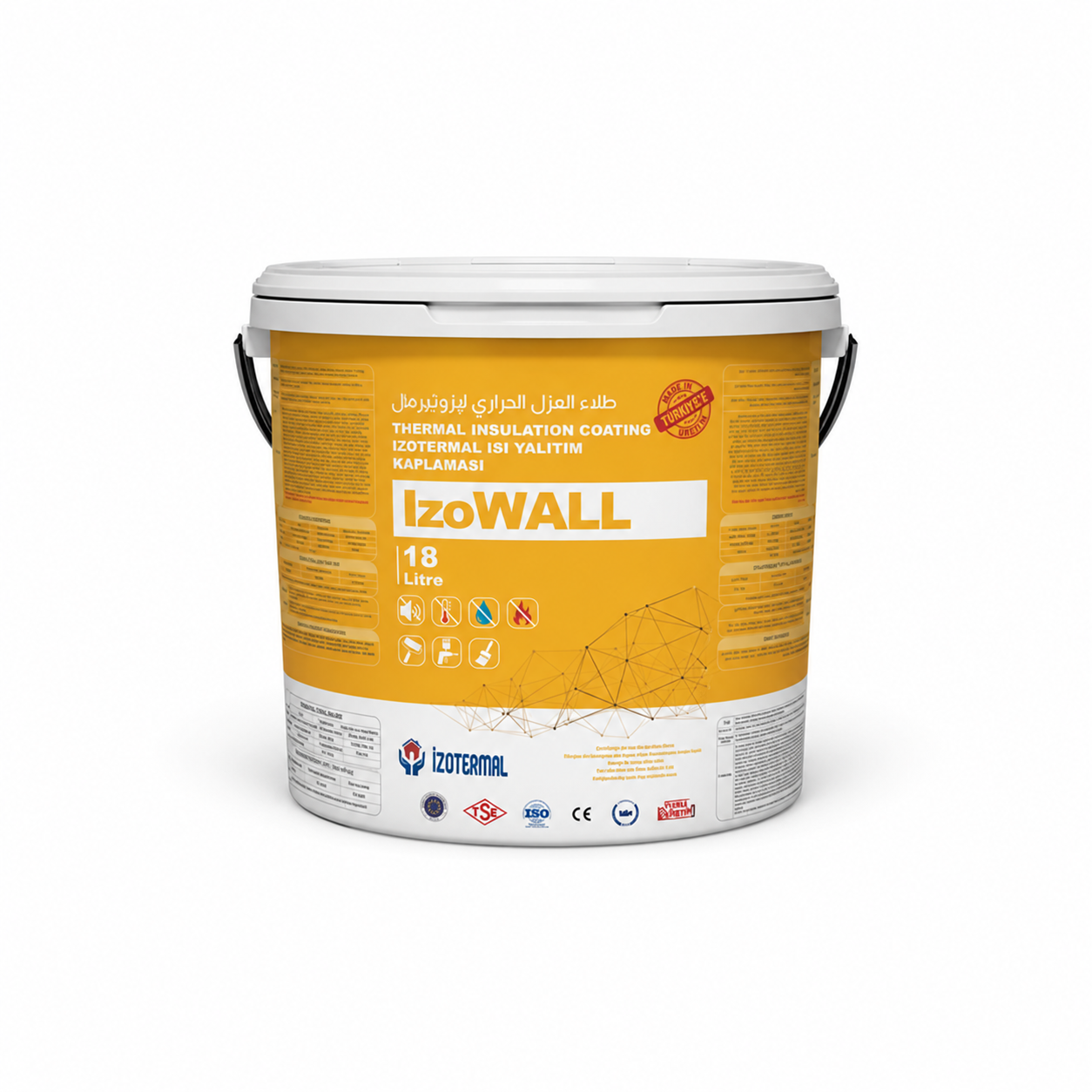İzowall Isı Yalıtım Isı Yalıtım Yanmaz Boya — Ürün ambalajı