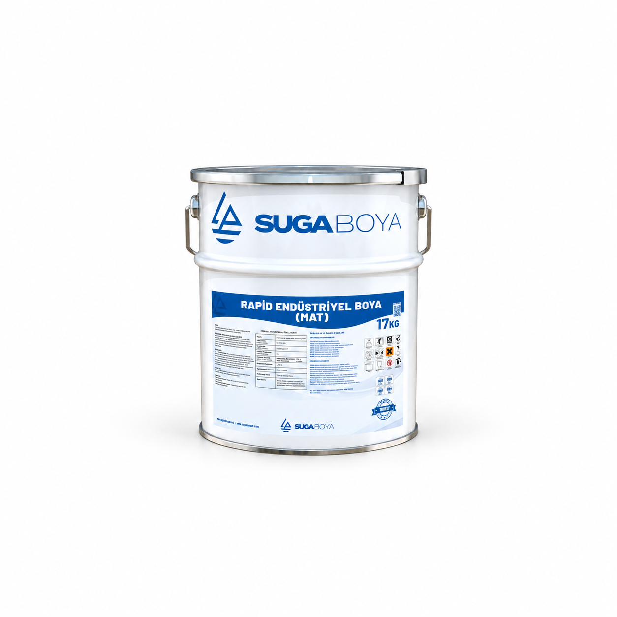 Suga Rapid Endüstriyel Boya Mat 17 kg — Ürün ambalajı