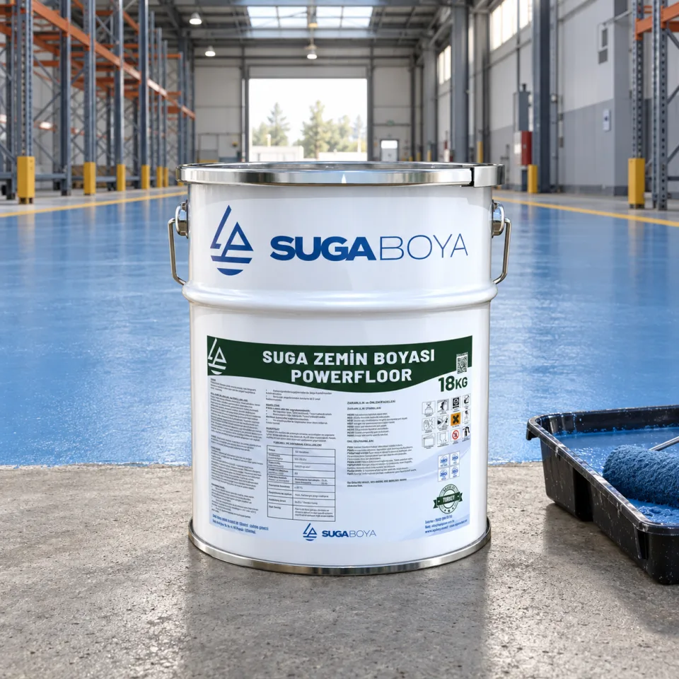 Suga Powerfloor Zemin Boyası 18 kg — uygulama fotoğrafı