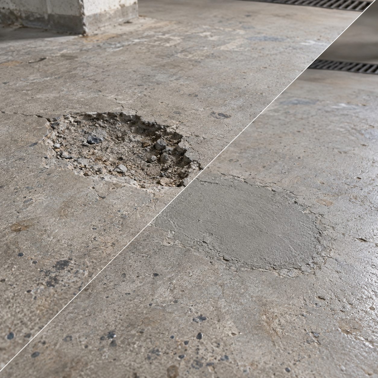 Suga 2K Mortar Tamir Macunu 15+4 Kalın — Temsili öncesi ve sonrası