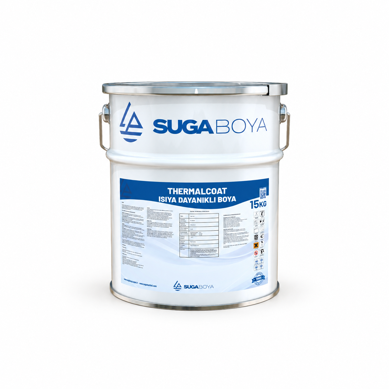 Suga Thermalcoat 15 kg Isıya Dayanıklı Boya 550⁰C-700⁰C — Ürün ambalajı