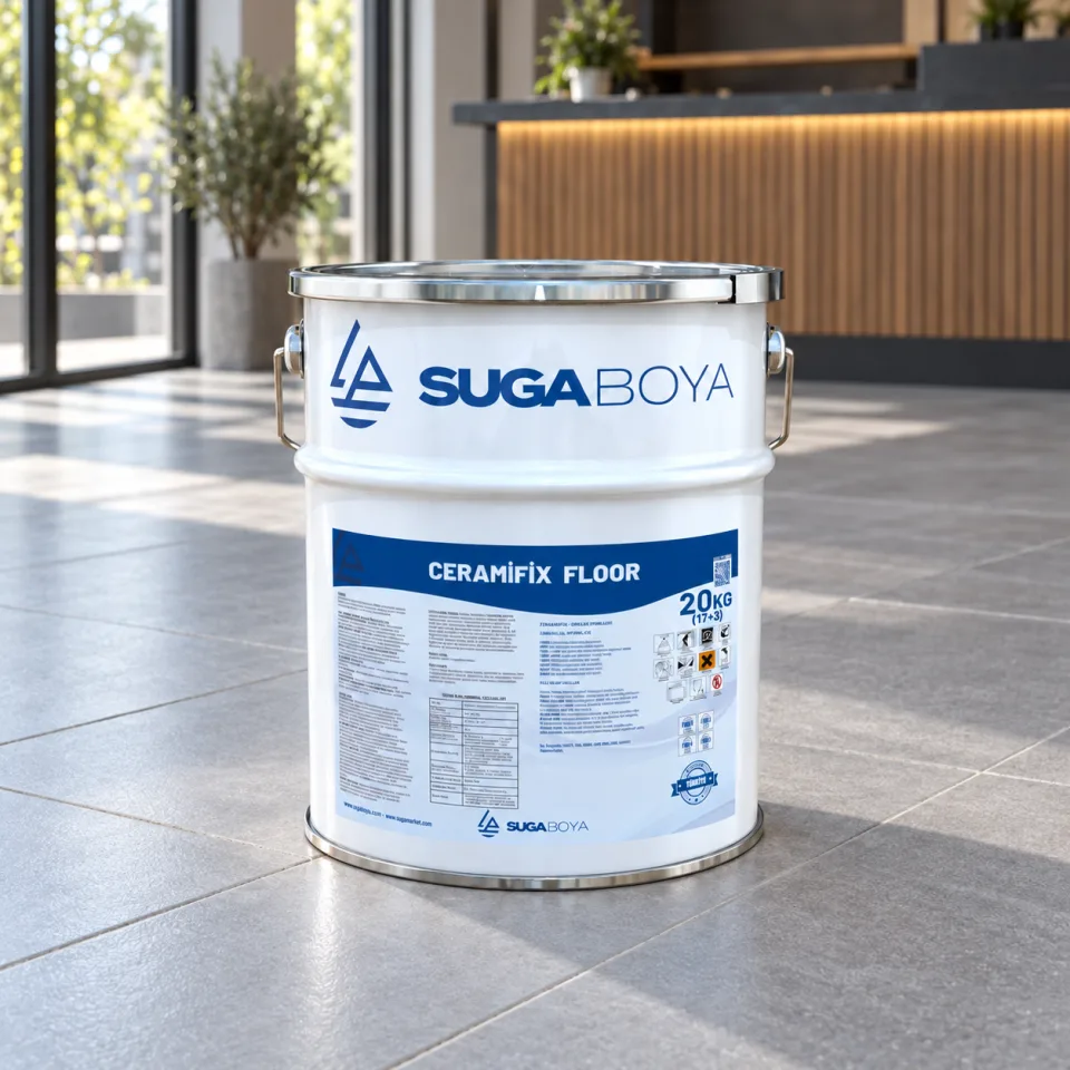 Suga Ceramifix Floor Fayans, Mermer, Granit Boyası 17+3 20 kg — uygulama fotoğrafı