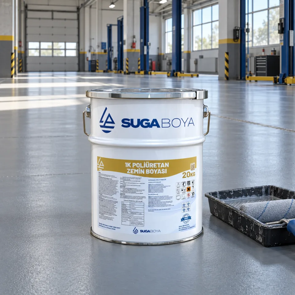Suga 1K Poliüretan Zemin Boyası 20 kg — uygulama fotoğrafı