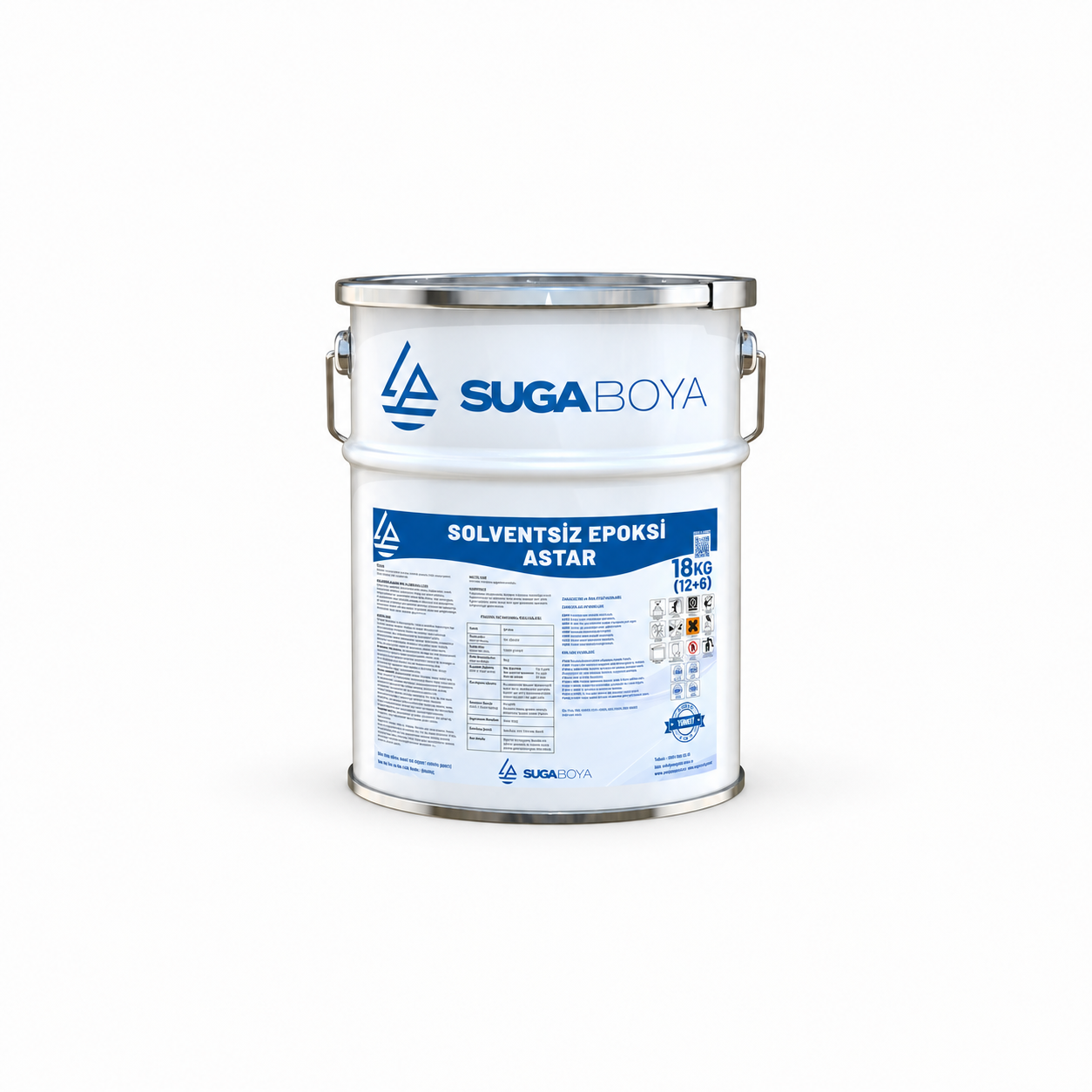Suga Solventsiz Epoksi Astar (12+6) 18 kg — Ürün ambalajı