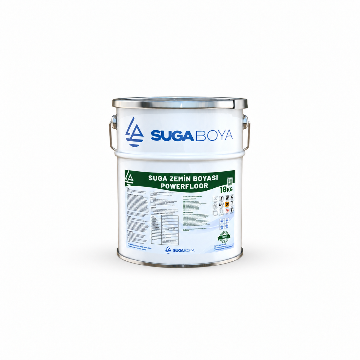 Suga Powerfloor Zemin Boyası 18 kg — Ürün ambalajı