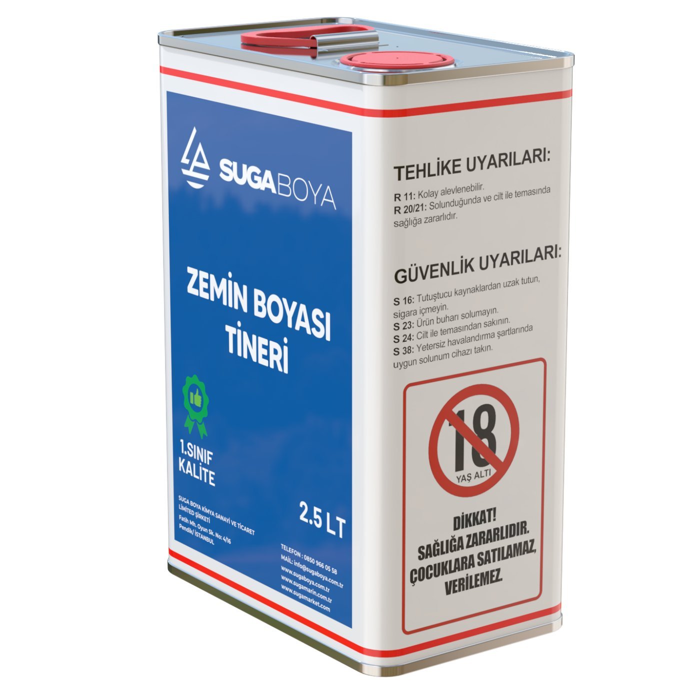 Suga Zemin Boyası Tineri 2,5 lt